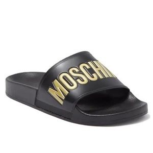 Moschino Slide Logo Sandals